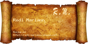Redl Mariann névjegykártya