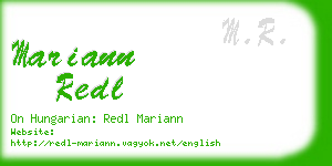 mariann redl business card